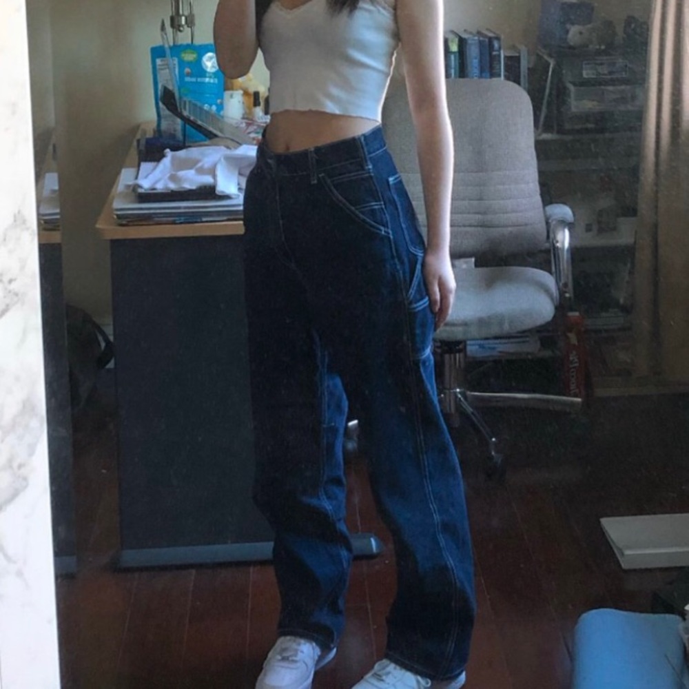 brandy melville talia dark wash jeans